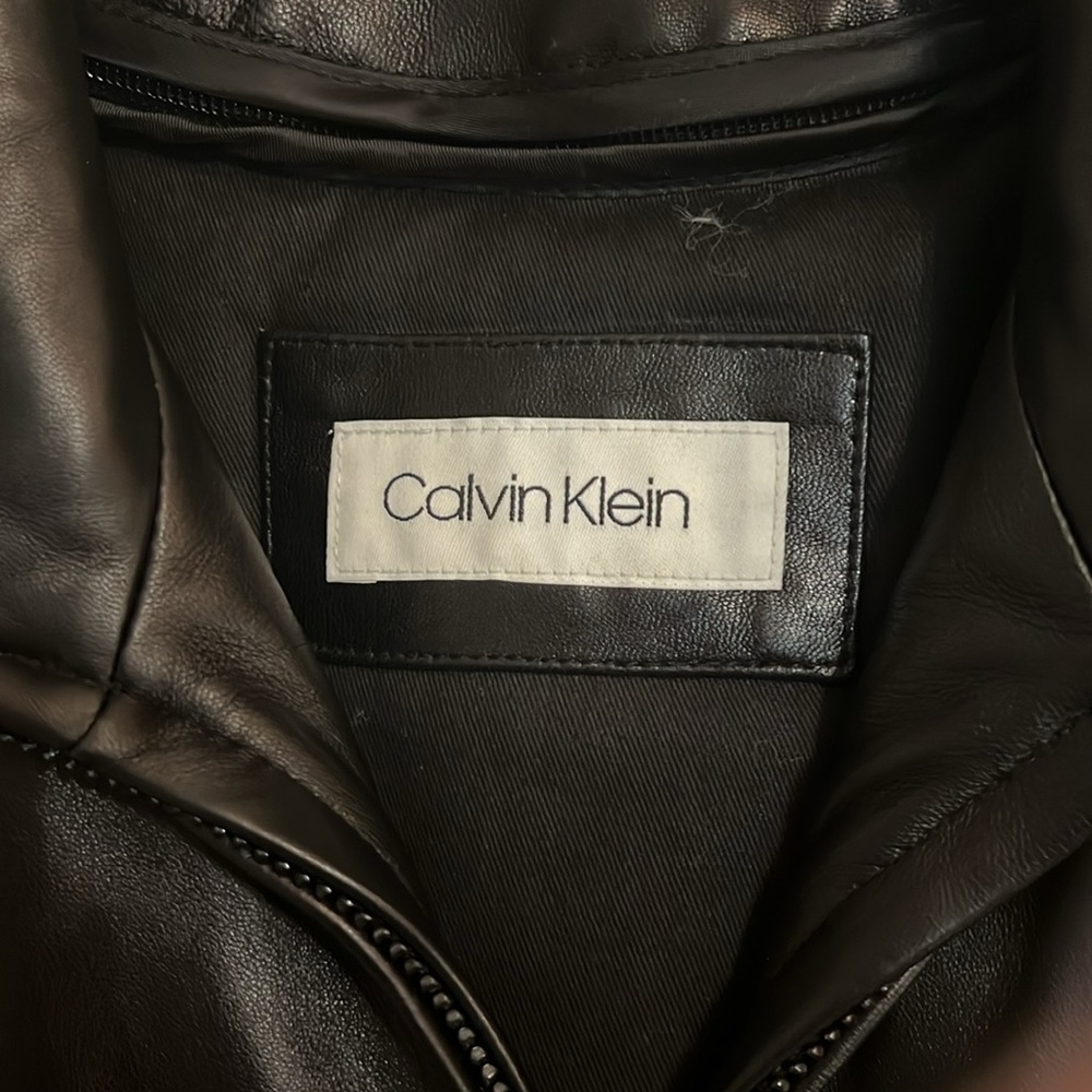 CALVIN KLEIN NWT Men’s Leather Medium Thinsulate lined brown  Jacket/ Coat - Picture 4 of 17